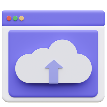 Cloud Upload  3D Icon