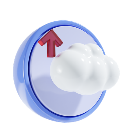 Cloud Upload  3D Icon
