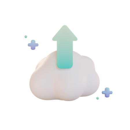 Cloud Upload  3D Illustration