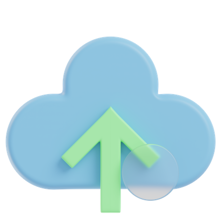 Cloud Upload  3D Illustration