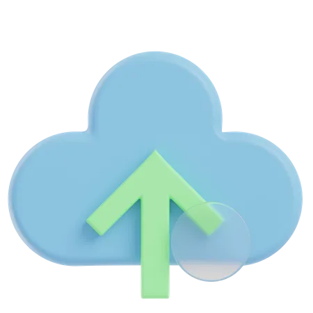 Cloud Upload  3D Illustration