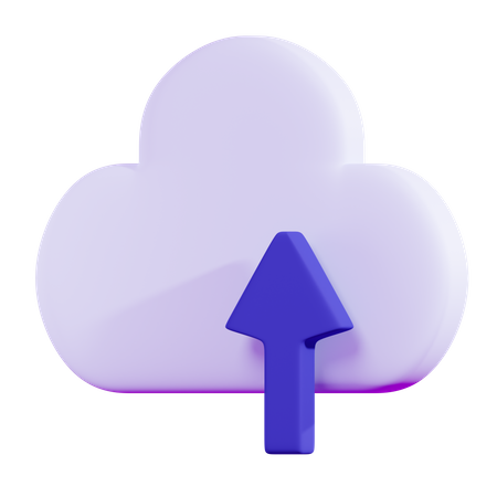 Cloud Upload  3D Illustration