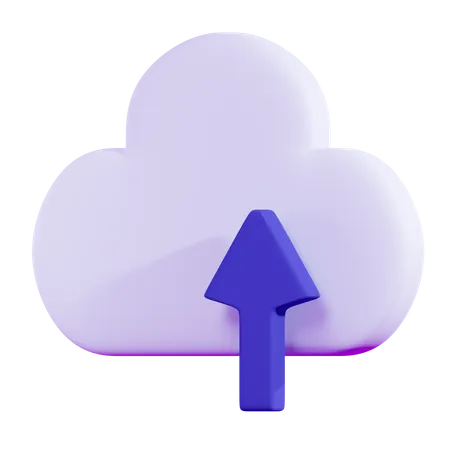 Cloud Upload  3D Illustration