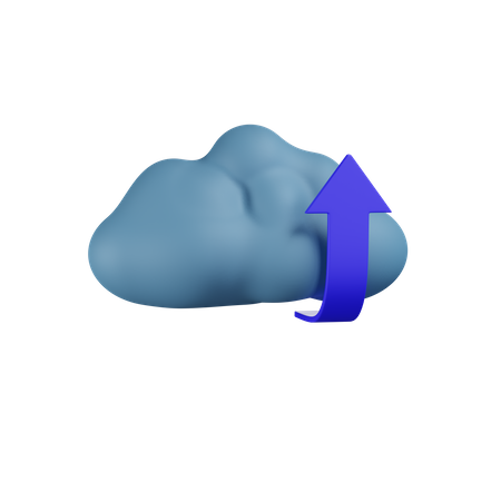 Cloud Upload  3D Illustration