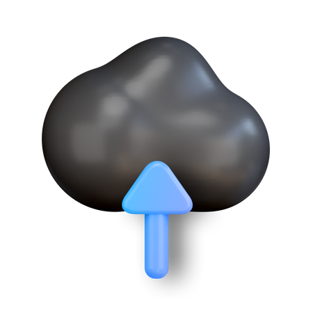 Cloud Upload  3D Illustration