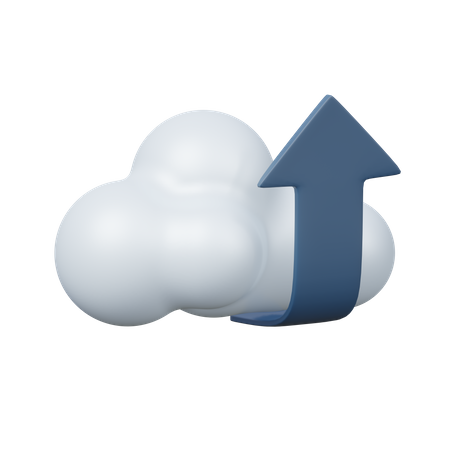 Cloud Upload  3D Illustration