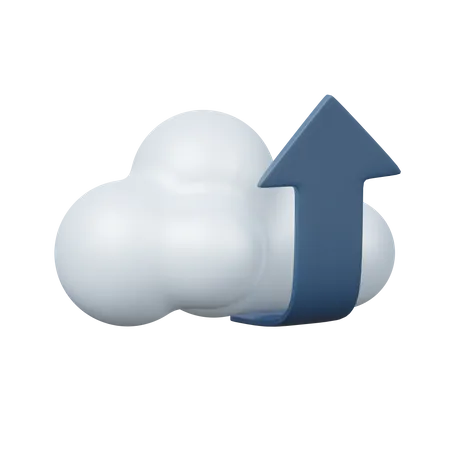 Cloud Upload  3D Illustration