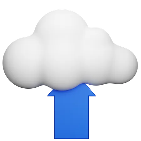 Cloud Upload  3D Illustration