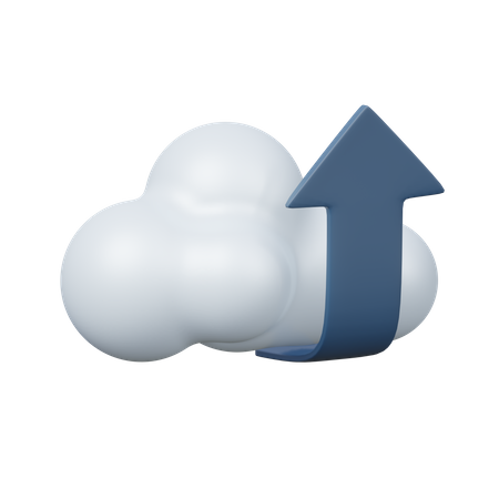 Cloud Upload 3D Illustration