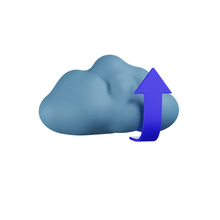 Cloud Upload  3D Illustration