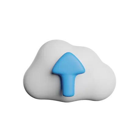 Upload Content Cloud 3D Icon
