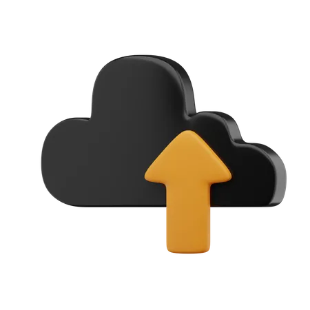 Cloud Upload 3D Icon