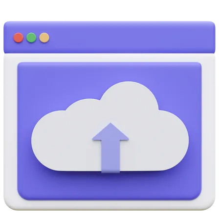 Web Hosting And Cloud Service 3 D Illustration 3D Icon