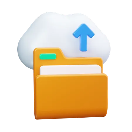 Cloud Uploading  3D Icon