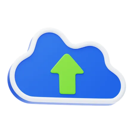 Cloud Uploading  3D Icon