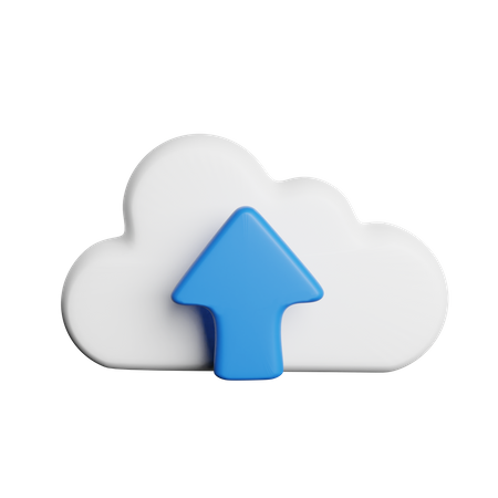 Cloud uploading  3D Illustration