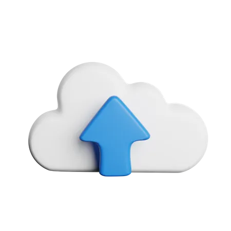Cloud Uploading Storage 3D Illustration