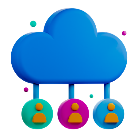 Cloud User  3D Icon