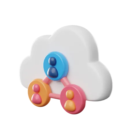 Cloud User  3D Icon