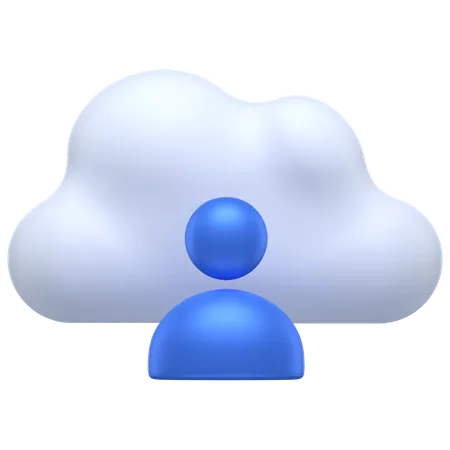 Cloud User  3D Icon