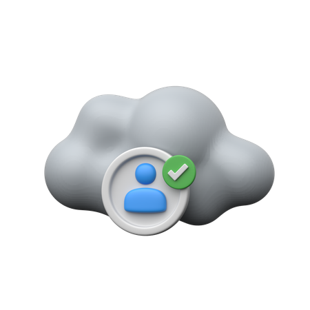 Cloud User  3D Icon