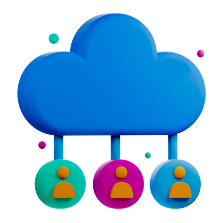Cloud User  3D Icon