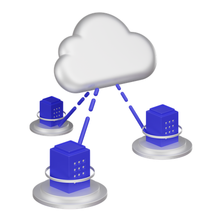 Cloud Users  3D Icon