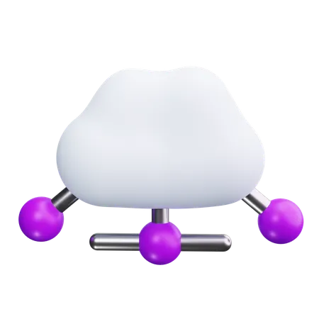 Cloud-Verbindung  3D Icon