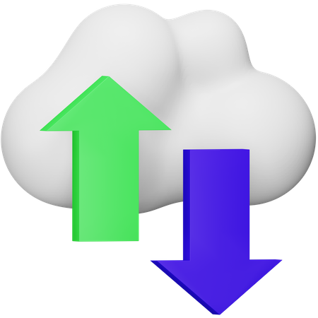 Cloud-Verbindung  3D Icon
