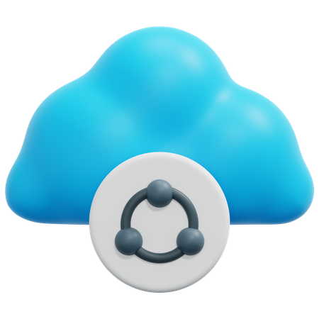 Cloud-Verbindung  3D Icon