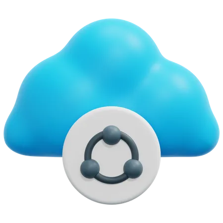 Cloud-Verbindung  3D Icon