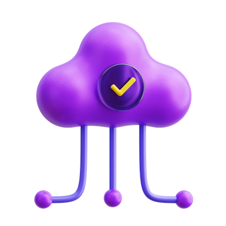 Cloud Verification  3D Icon