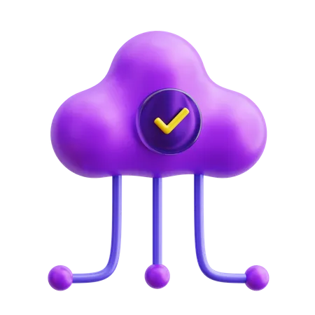 Cloud Verification  3D Icon