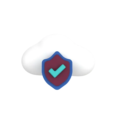 Cloud Verified  3D Icon