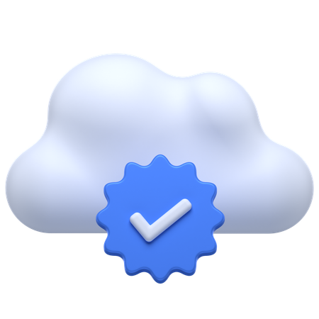 Cloud Verified  3D Icon