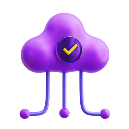 Cloud-Verifizierung  3D Icon