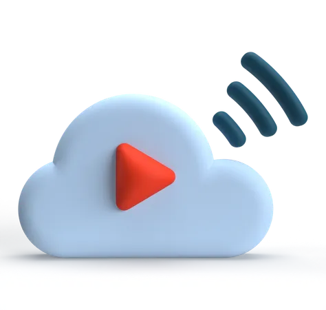 Vidéo en nuage  3D Icon