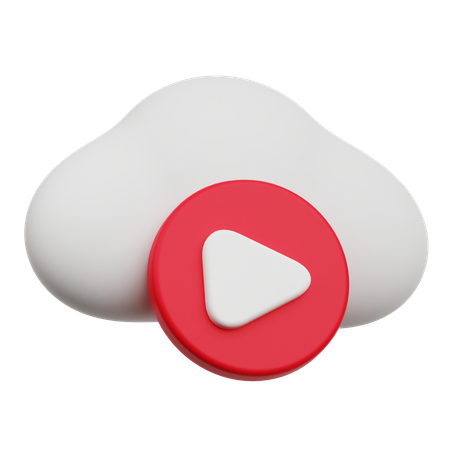 Vidéo en nuage  3D Icon