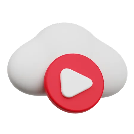 Vidéo en nuage  3D Icon