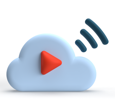 Cloud Video  3D Icon