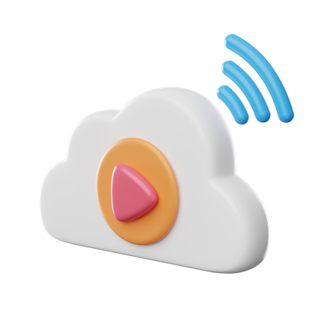 Cloud Video  3D Icon