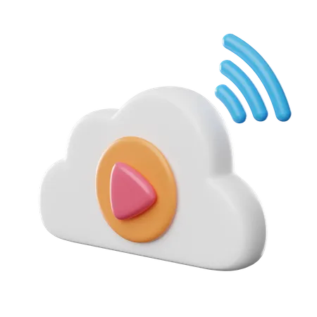 Cloud Video  3D Icon