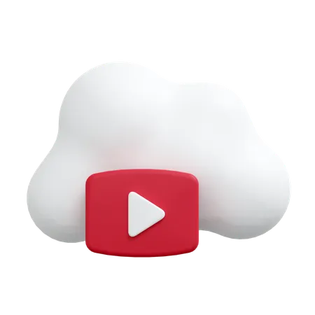 Cloud Video Streaming  3D Icon