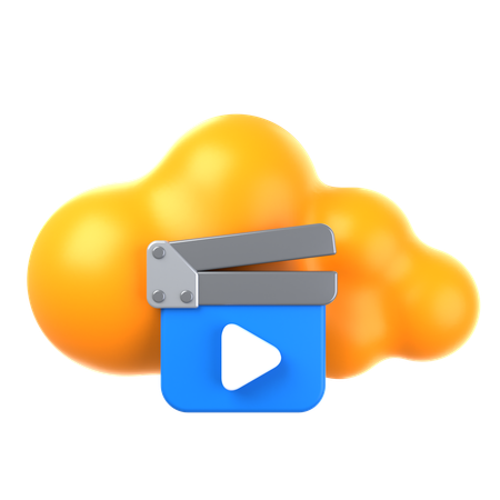 Cloud Videos  3D Icon