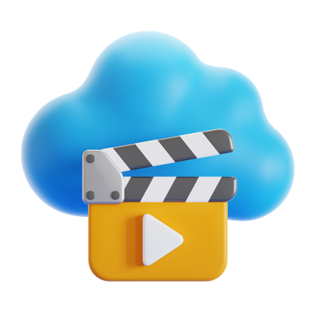 Cloud Videos 3D Icon