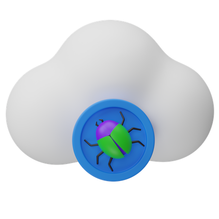 Cloud virus  3D Icon