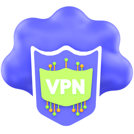 Cloud Vpn  3D Icon