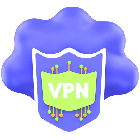 Cloud Vpn  3D Icon