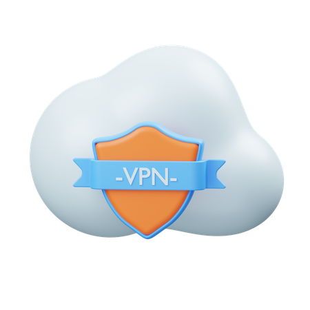 Cloud Vpn  3D Icon