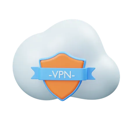 Cloud Vpn  3D Icon